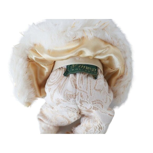 Vintage Santa Claus Figure Table Top Shelf Sitter Father Christmas With Horn - Picture 5 of 7